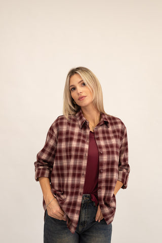 Camicia Quadri Bordeaux|Colore:Bordeaux