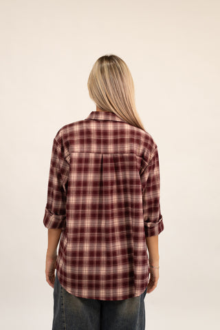 Camicia Quadri Bordeaux|Colore:Bordeaux