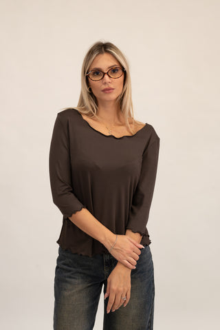 Maglia Basic Manica Lunga moro|Colore:Moro