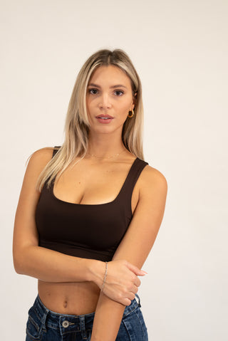 Top Crop Basic moro|Colore:Moro