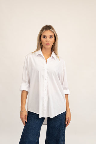 Camicia Lunga Over bianco|Colore:Bianco