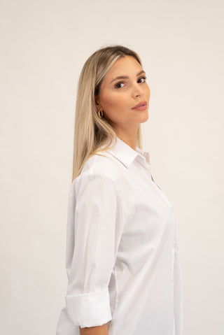 Camicia Lunga Over bianco|Colore:Bianco