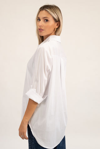 Camicia Lunga Over bianco|Colore:Bianco