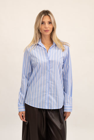 Camicia Over Riga celeste/bianco|Colore:Celeste/bianco