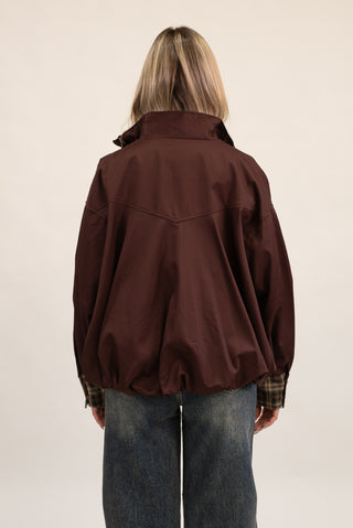 Giubbotto Quadretti bordeaux|Colore:Bordeaux