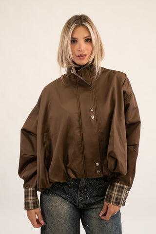 Giubbotto Quadretti moro|Colore:Moro