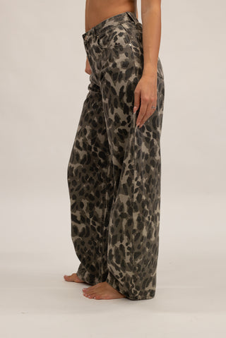 Jeans Animalier verde militare|Colore:Verde militare