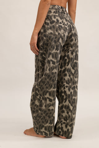 Jeans Animalier verde militare|Colore:Verde militare
