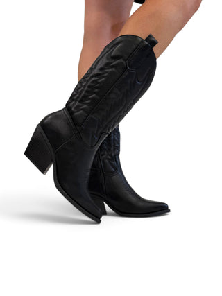 Stivale Texano nero|Colore:Nero