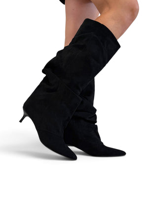 Stivale Slouchy Suede Kitten nero|Colore:Nero