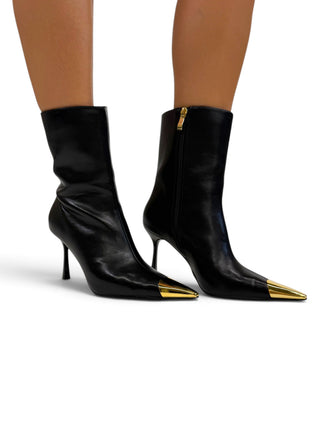 Tronchetto Punta Gold nero|Colore:Nero
