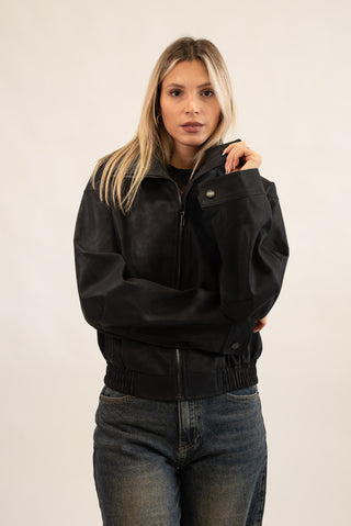 Giubbotto Bomber nero|Colore:Nero