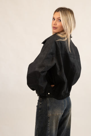 Giubbotto Bomber nero|Colore:Nero