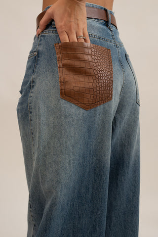 Jeans Wideleg Piton jeans|Colore:Jeans