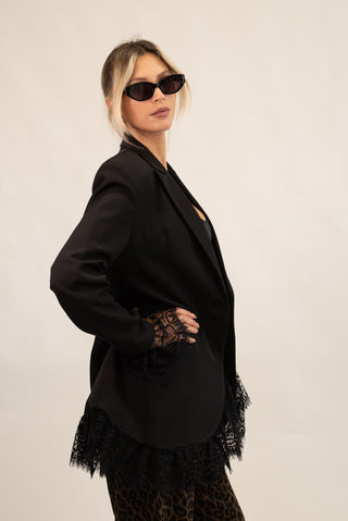 Blazer Pizzo nero|Colore:Nero