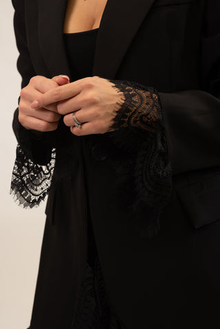 Blazer Pizzo nero|Colore:Nero