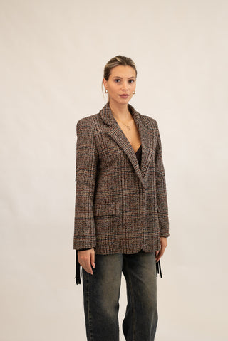 Blazer con Frange moro/nero|Colore:Moro/nero