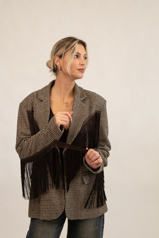 Blazer Frange moro|Colore:Moro