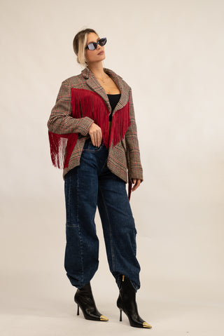 Blazer Frange rosso|Colore:Rosso