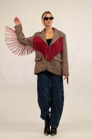 Blazer Frange rosso|Colore:Rosso