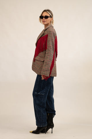 Blazer Frange rosso|Colore:Rosso