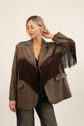 Blazer Frange moro/blu|Colore:Moro/blu