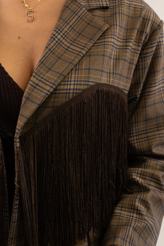 Blazer Frange moro/blu|Colore:Moro/blu