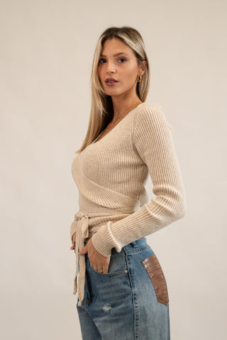 Maglia Incrocio beige|Colore:Beige