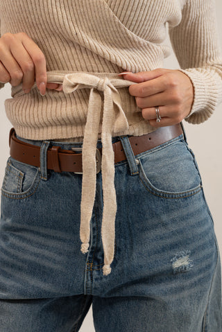Maglia Incrocio beige|Colore:Beige