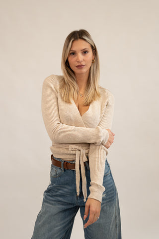 Maglia Incrocio beige|Colore:Beige