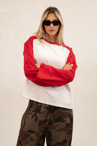 Maglia Football bianco/rosso|Colore:Bianco/rosso
