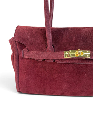 Borsa Suede Gold bordeaux|Colore:Bordeaux
