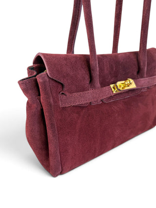 Borsa Suede Gold bordeaux|Colore:Bordeaux