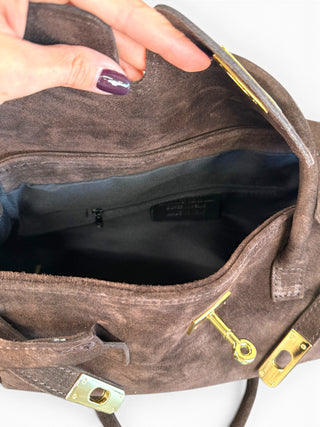 Borsa Suede Gold moro|Colore:Moro