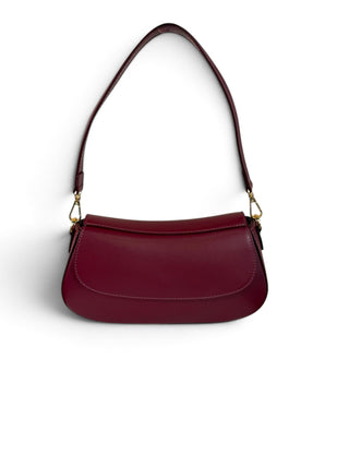 Borsetta Vera Pelle Double bordeaux|Colore:Bordeaux