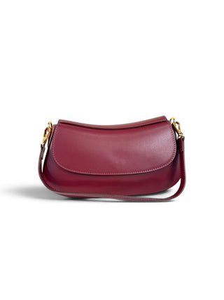 Borsetta Vera Pelle Double bordeaux|Colore:Bordeaux