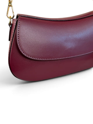 Borsetta Vera Pelle Double bordeaux|Colore:Bordeaux