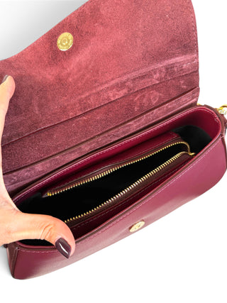 Borsetta Vera Pelle Double bordeaux|Colore:Bordeaux