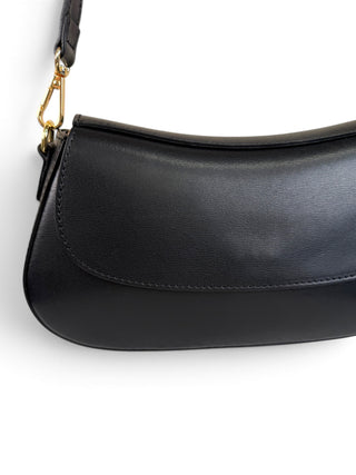 Borsetta Vera Pelle Double nero|Colore:Nero