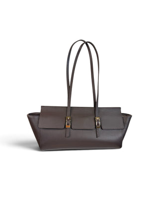 Borsa Trapezio Vera Pelle moro scuro|Colore:Moro scuro