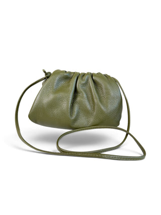 Clutch Vera Pelle verde militare|Colore:Verde militare
