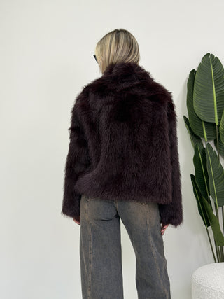 Ecopelliccia bordeaux|Colore:Bordeaux