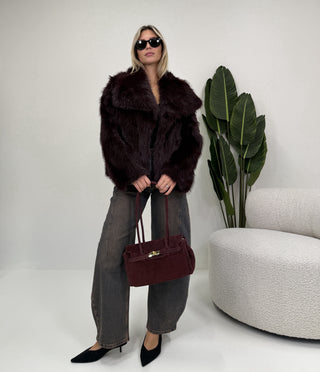 Ecopelliccia bordeaux|Colore:Bordeaux