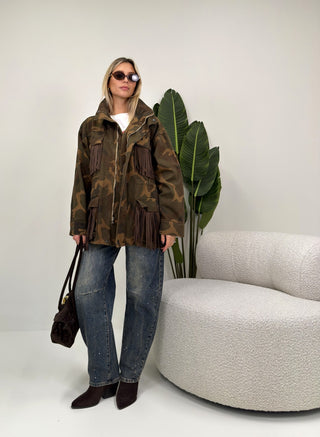 Giaccone Camouflage verde militare|Colore:Verde militare