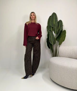 Maglia Basic Spalline bordeaux|Colore:Bordeaux