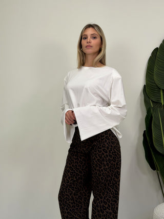 Maglia Basic Spalline panna|Colore:Panna