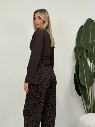 Maglia Basic Drappeggiata moro|Colore:Moro