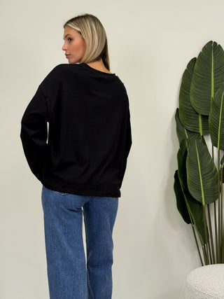 Maglia LongSleeve Basic nero|Colore:Nero