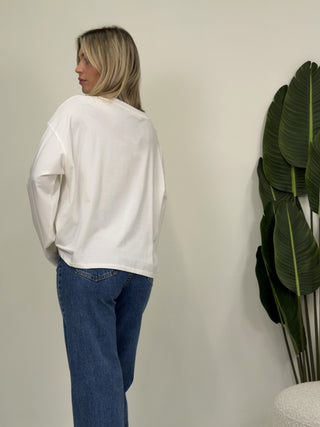 Maglia LongSleeve Basic panna|Colore:Panna