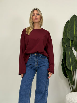 Maglia LongSleeve Basic bordeaux|Colore:Bordeaux